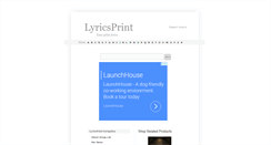 Desktop Screenshot of lyricsprint.com