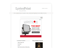Tablet Screenshot of lyricsprint.com